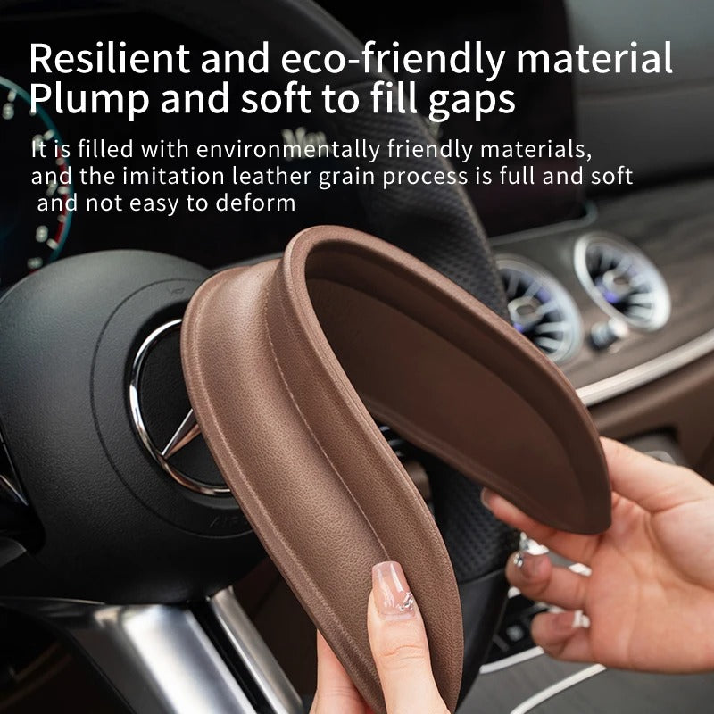 Plug-In Car Interior Gap Strip – Elastic EVA Filling Insert for Console and Seat Divider - Delicate Leather