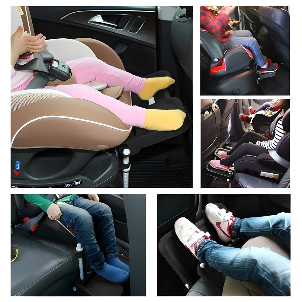 Adjustable Children’s Car Seat Footrest - Baby Safety Pedal Holder Accessory for Comfort - Delicate Leather