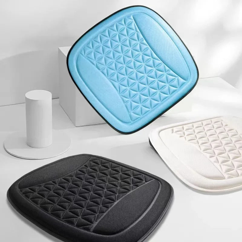 Car Seat Cushion with Memory Foam – Non-Slip Comfort Pad for Vehicle, Office Chair & Home Use - Delicate Leather