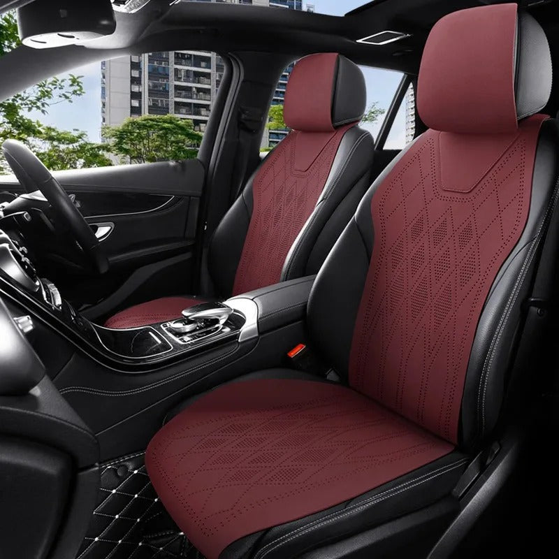 Luxury Suede Car Seat Covers – Universal Full Set Seat Protectors - Delicate Leather