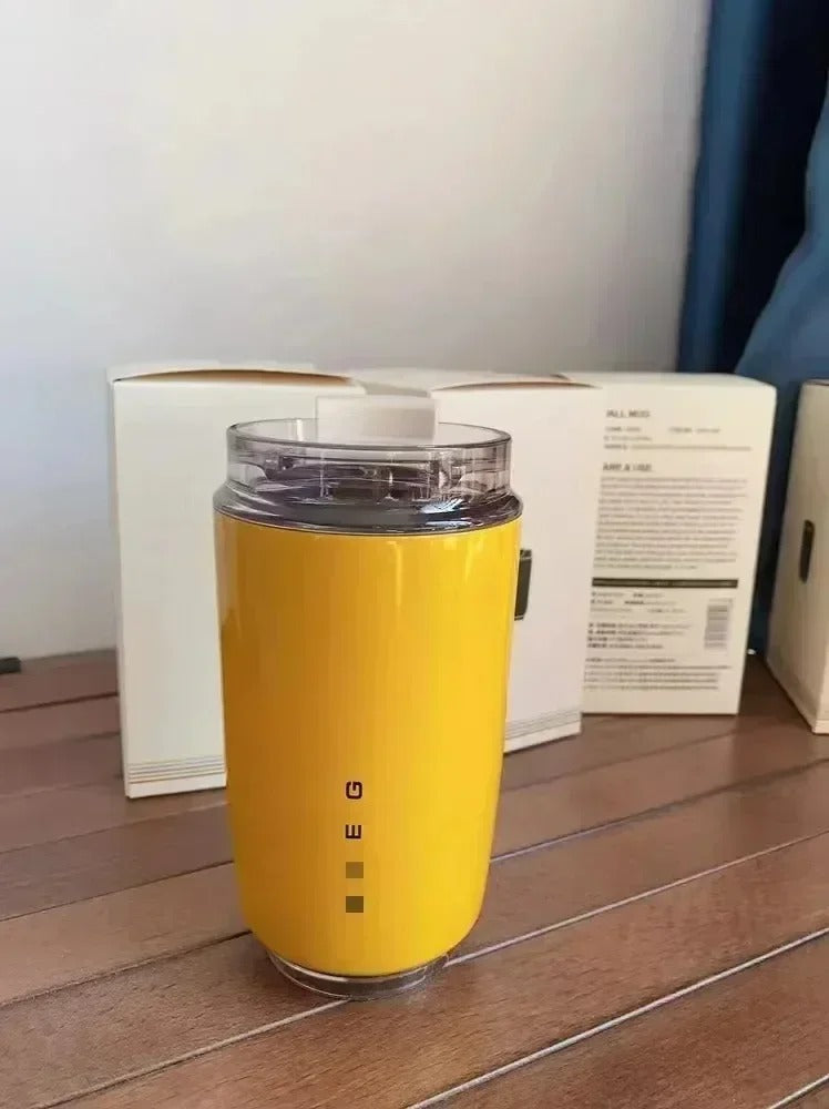 320ml Milky White Stainless Steel Tumbler – Insulated Thermos Cup for Coffee, Water & Travel - Delicate Leather