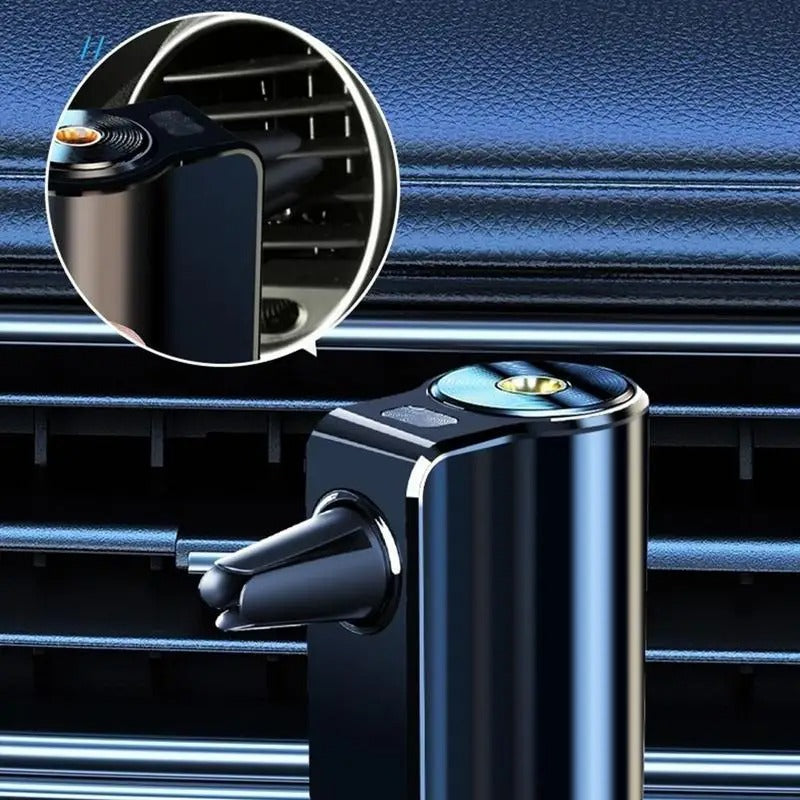 Car Perfume Diffuser Aluminum Alloy Smart Air Freshener with 3 Adjustable Modes - USB Powered Auto Fragrance for Driving - Delicate Leather