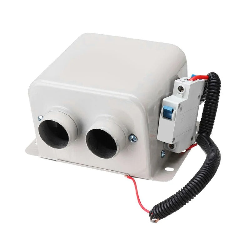 1200W 2 Hole Heating Defroster 12V 24V Auto Car Heater Demister Car Electric Heater Heating Fan Windshield Dryer Car Air Heater