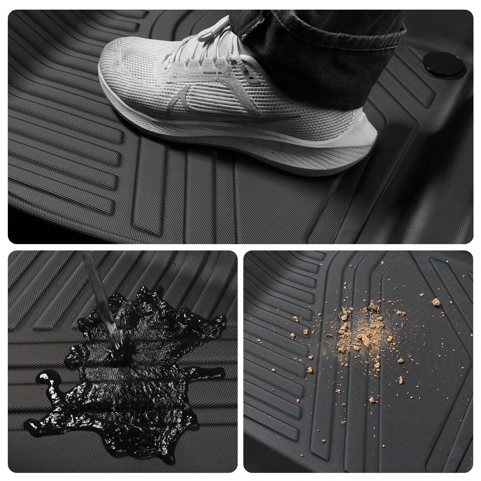 3D TPE Floor Mats & Trunk Backrest Pad for Honda CR-V 2023–2025 – Waterproof, Left-Hand Drive Fit - Delicate Leather