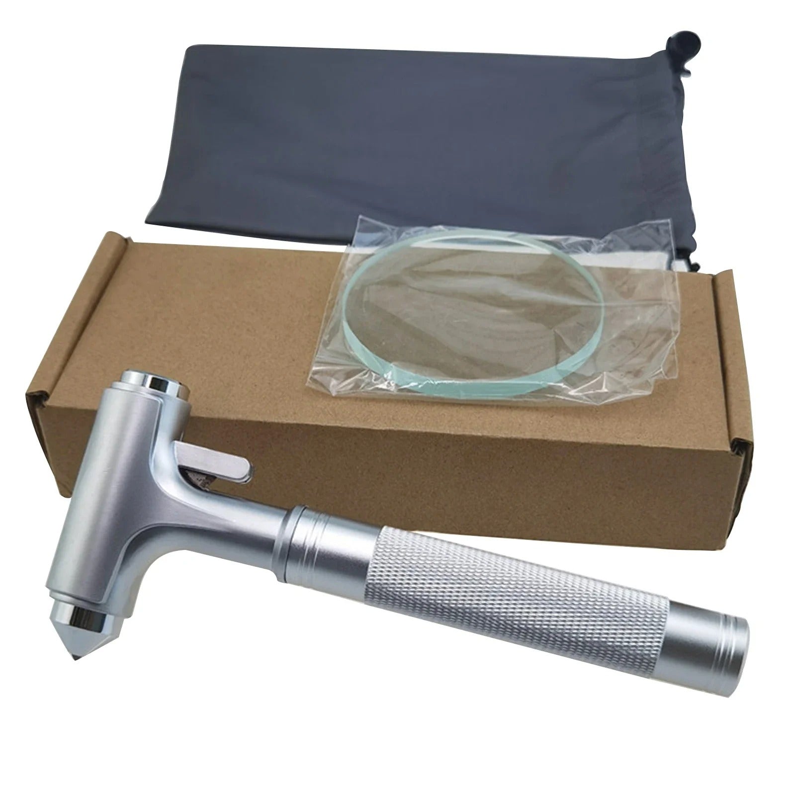 Car Safety Hammer 3-In-1 Emergency Escape Tool - Car Window Breaker, Seat Belt Cutter, Life-Saving Hammer - Delicate Leather