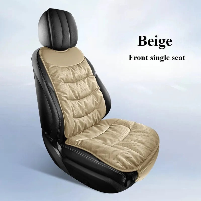 Nappa Leather Car Front Seat Cover – Universal Fit Breathable Protector Cushion for All Seasons - Delicate Leather