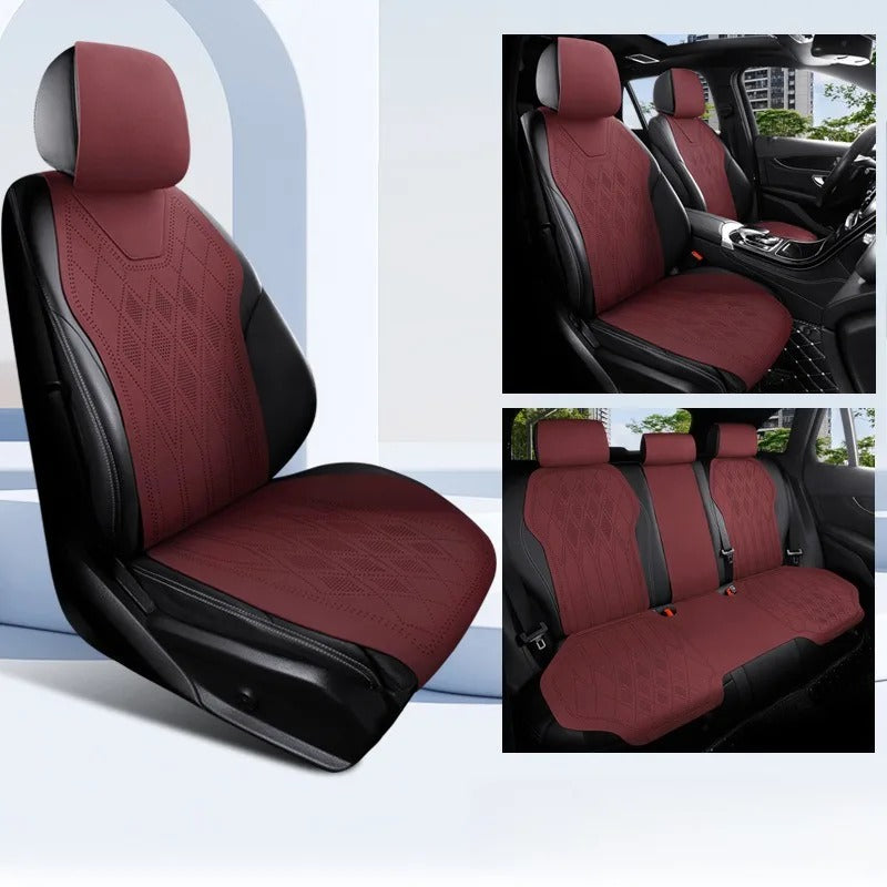 Luxury Suede Car Seat Covers – Universal Full Set Seat Protectors - Delicate Leather