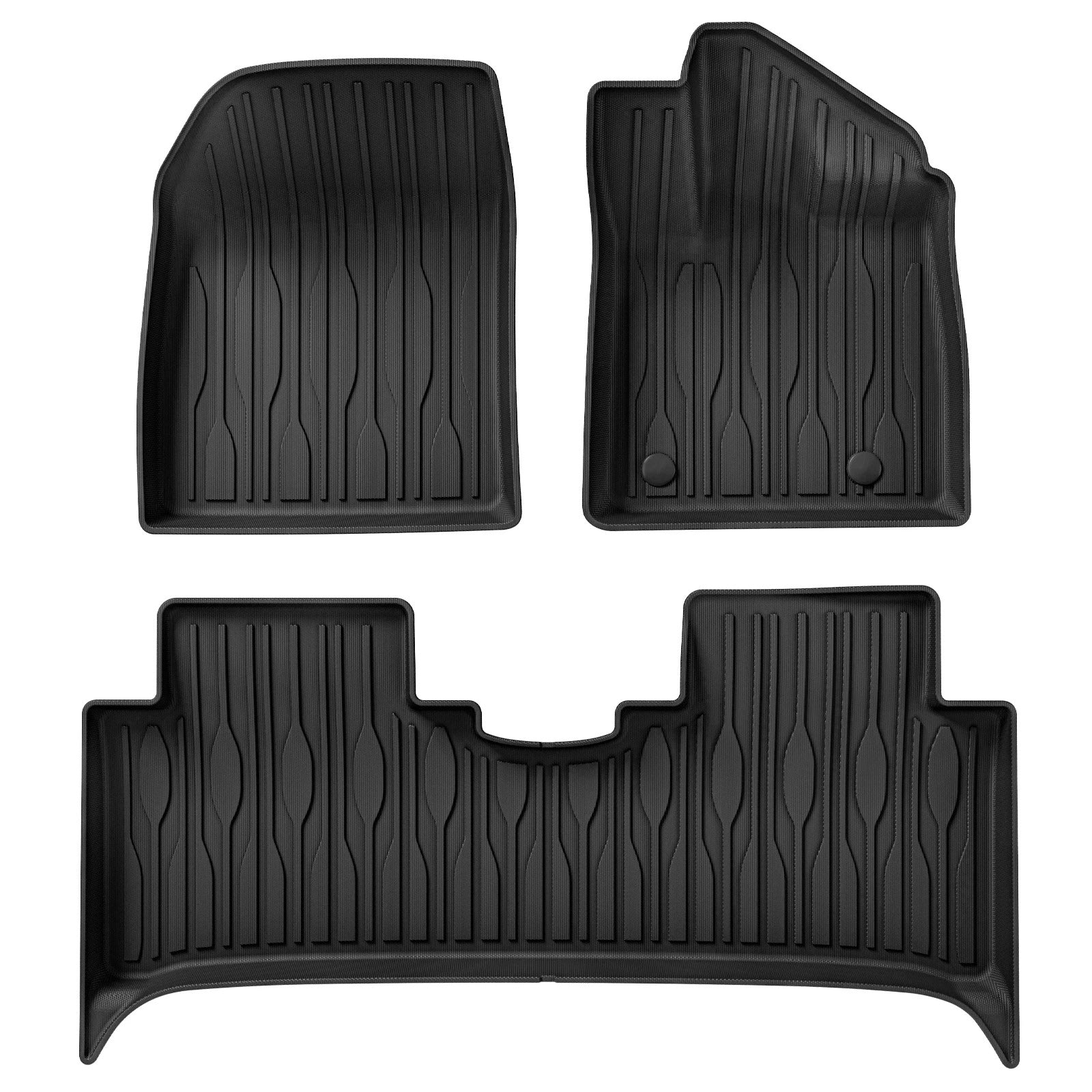 3D TPE Floor Mats and Trunk Pad for BYD ATTO 3 / Yuan Plus – Full Set, Odorless, Black - Delicate Leather