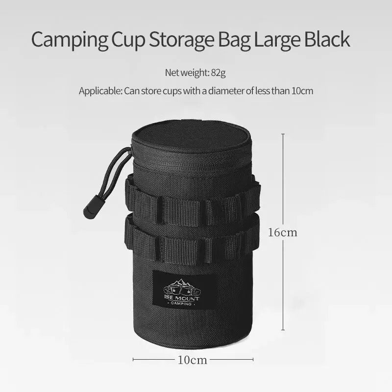 Tactical Multi-Functional Storage Bag 600D Oxford Cloth Portable Water Cup Protection Bag - Delicate Leather