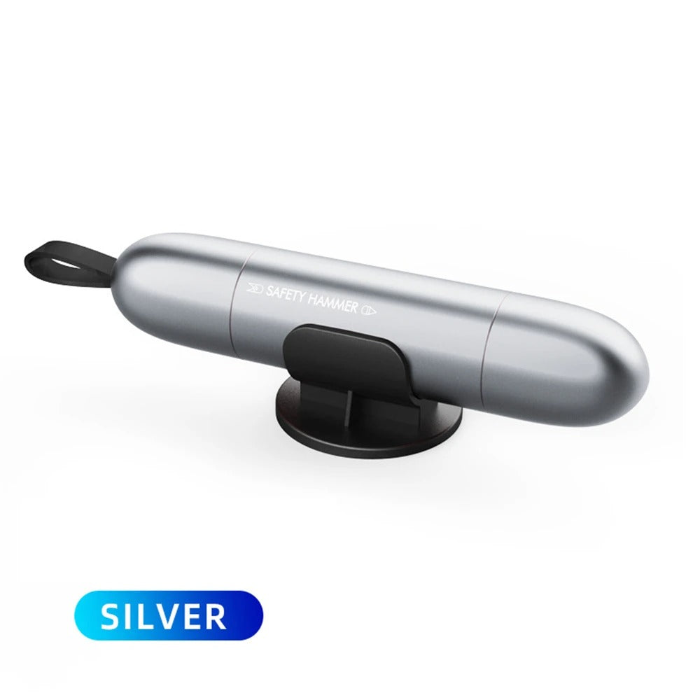 Mini Car Hammer Safety Supplies - Emergency Glass Breaker and Seat Belt Cutter for Car Security and Escape - Delicate Leather