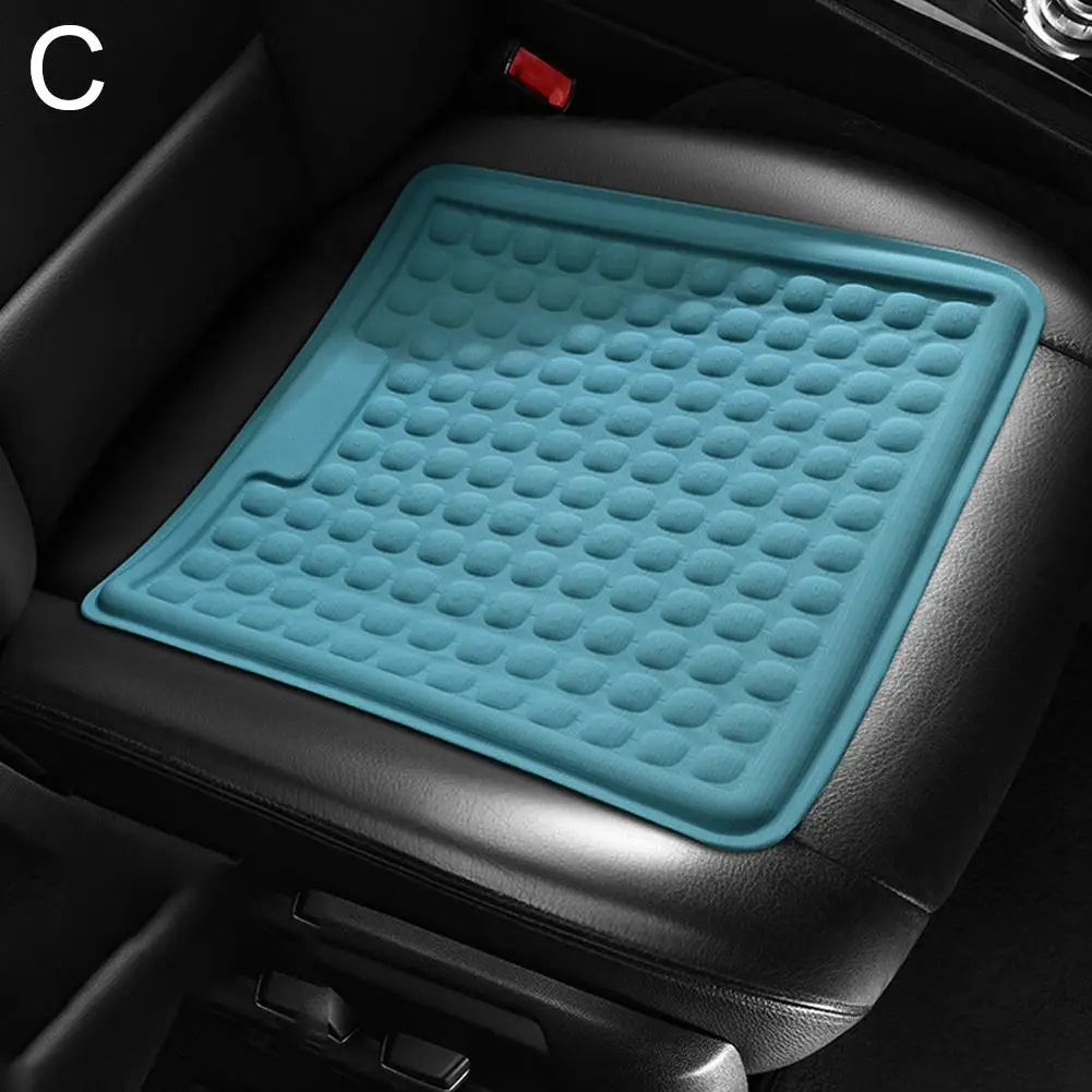 Gel Ice Seat Cushion – Breathable Convex Cooling Pad for Car, Truck, and Office Chairs - Delicate Leather