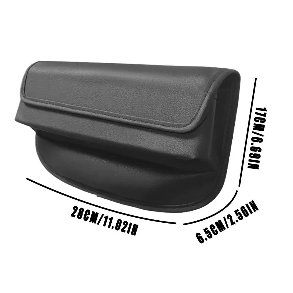 Car Seat Gap Organizer – Universal Side Storage Box, Artificial Leather Seat Crevice Filler for Vehicle Interiors - Delicate Leather
