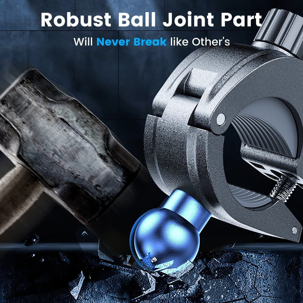 360° Universal Bike Phone Holder - Shockproof Bicycle Mount for 4.7-7 Inch Smartphones - Delicate Leather