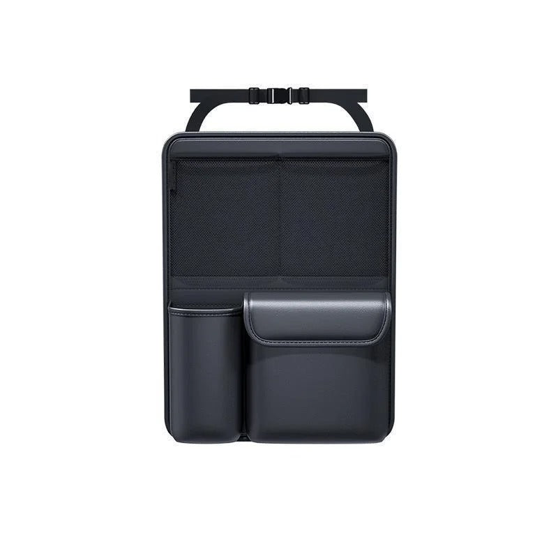 Car Trunk Leather Storage Bag Foldable Car Seat Back Tools Organizer - Delicate Leather