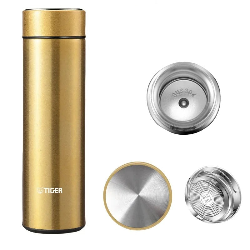 304 Stainless Steel Insulated Cup – Portable Tea & Water Bottle for Outdoor, Business & Car Use - Delicate Leather
