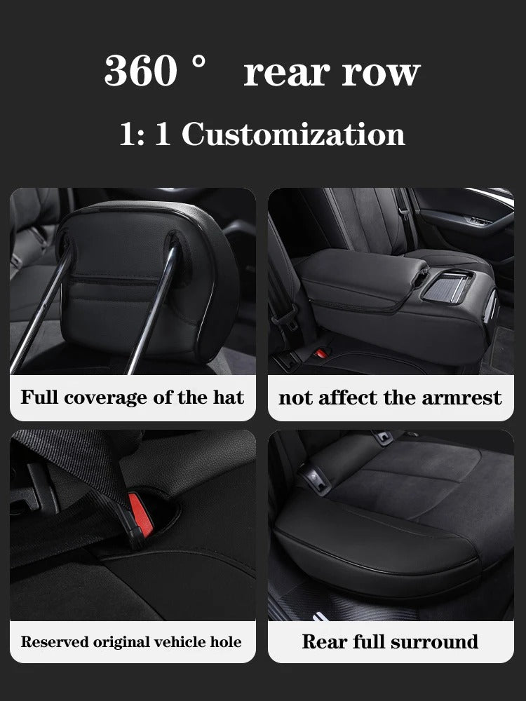 Custom Car Seat Cover Car Accessories Leather+Suede - Delicate Leather