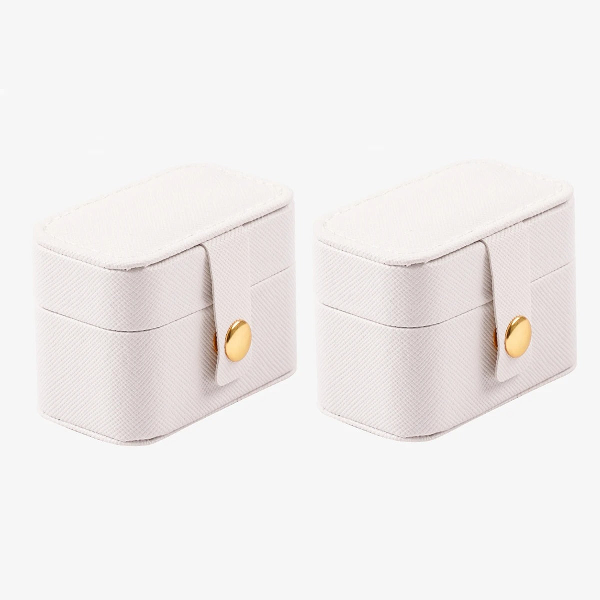 Mini Portable Simple PU Leather Jewelry Storage Case - Delicate Leather