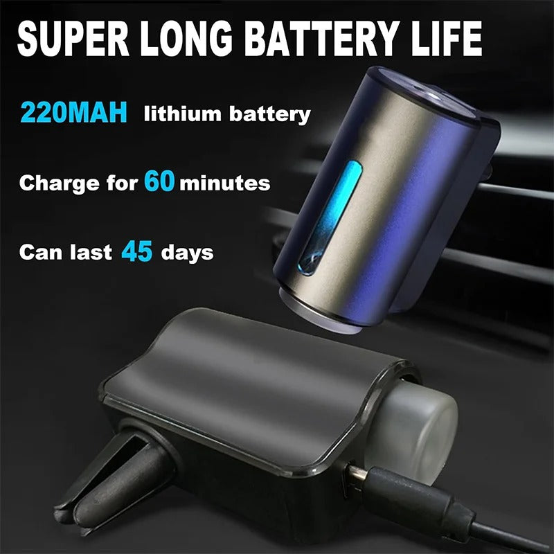 Car Air Freshener Diffuser Smart Car Diffuser with Three Essential Oils Adjustable Modes Intelligent Car Aroma Device - Delicate Leather