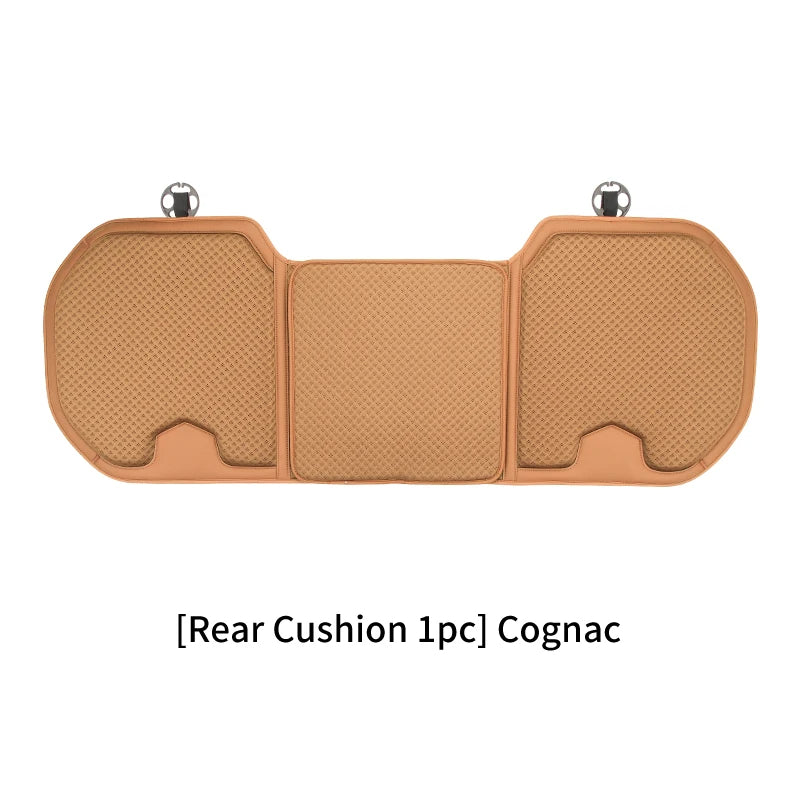 Ice Silk Car Seat Cushion for Porsche Cayenne Macan - Summer Breathable Seat Cover - Auto Memory Foam Seat Protector Accessories - Delicate Leather