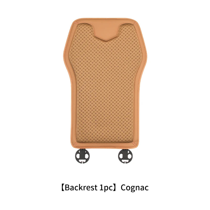 Ice Silk Car Seat Cushion for Porsche Cayenne Macan - Summer Breathable Seat Cover - Auto Memory Foam Seat Protector Accessories - Delicate Leather