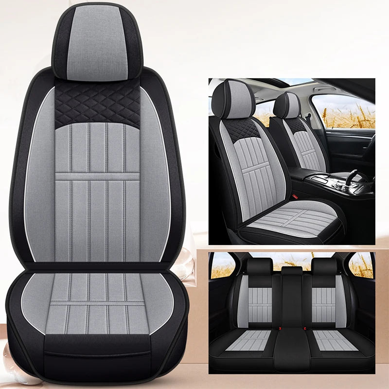 Breathable Universal Car Seat Covers – Front & Rear Protection for Auto Interior - Delicate Leather