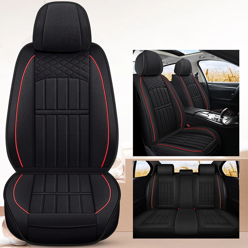 Breathable Universal Car Seat Covers – Front & Rear Protection for Auto Interior - Delicate Leather