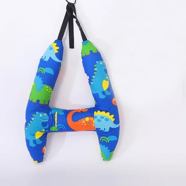 Cute Kid and Adult Car Sleeping Neck Head Support H-Shape Travel Pillow Cushion - Delicate Leather