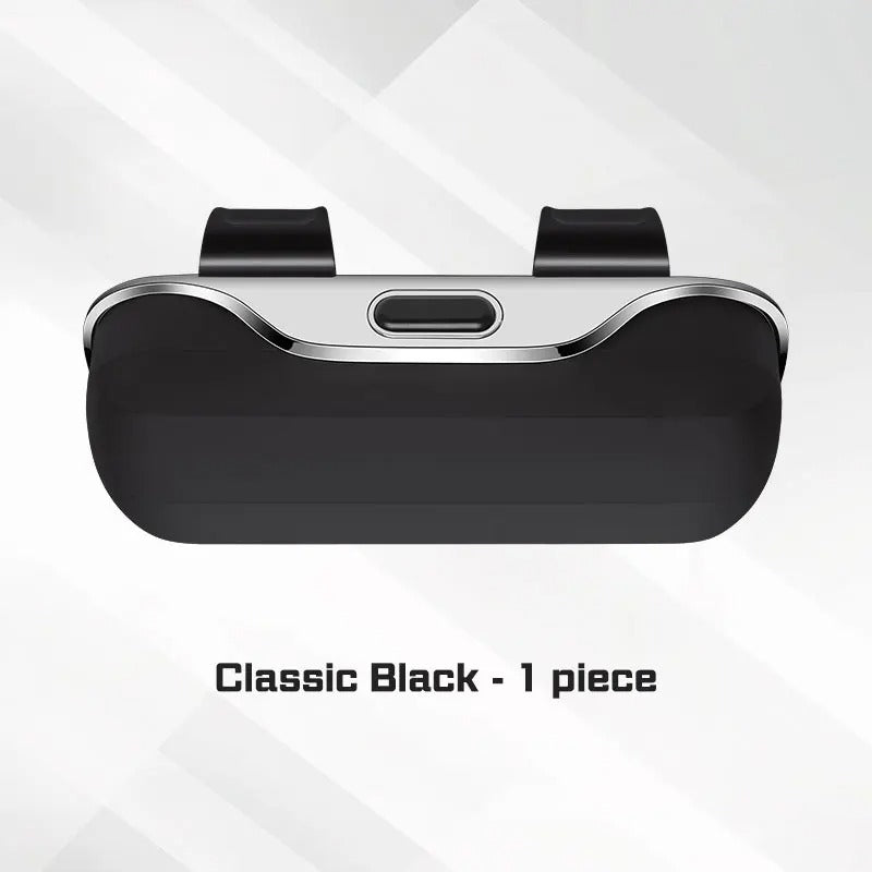 Universal Car Sun Visor Glasses Holder – ABS Sunglasses Storage Box with Soft Lining - Delicate Leather