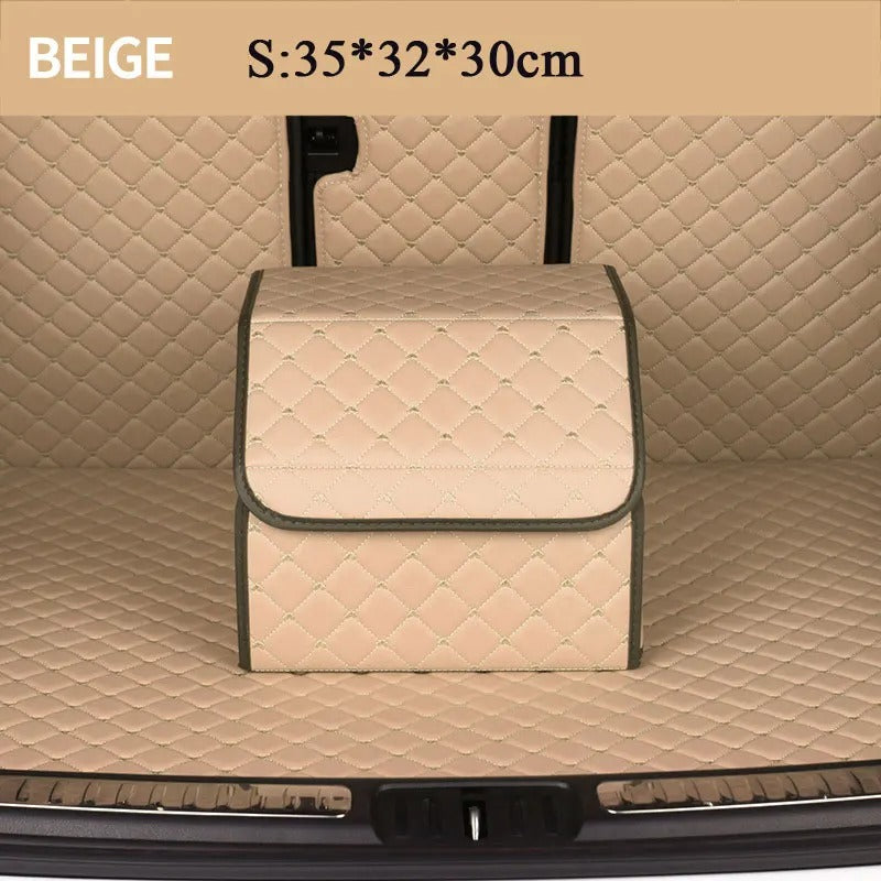 Foldable PU Leather Car Trunk Organizer – Stylish & Durable Storage Solution
