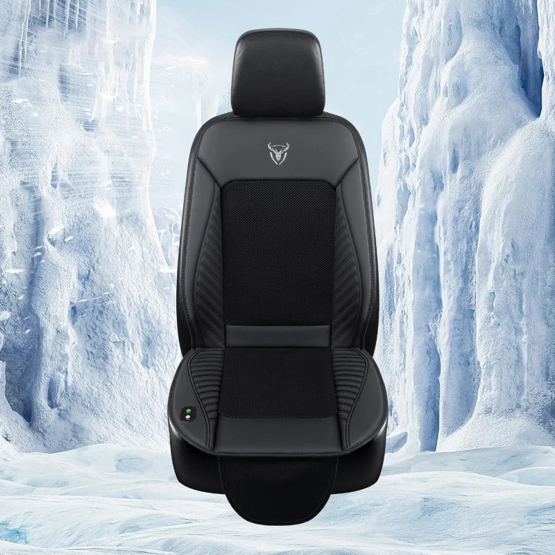12V Ventilated Car Seat Cushion – Cooling & Massage Function with Built-In Fans for Summer Driving Comfort - Delicate Leather