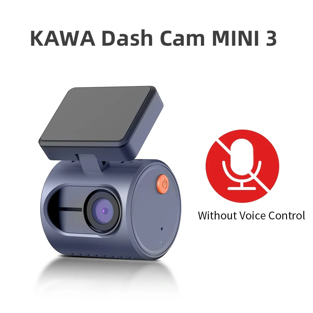 MINI 3 2K Dash Camera for Cars - WiFi, Voice Control, Night Vision, Emergency Recording DVR - Delicate Leather