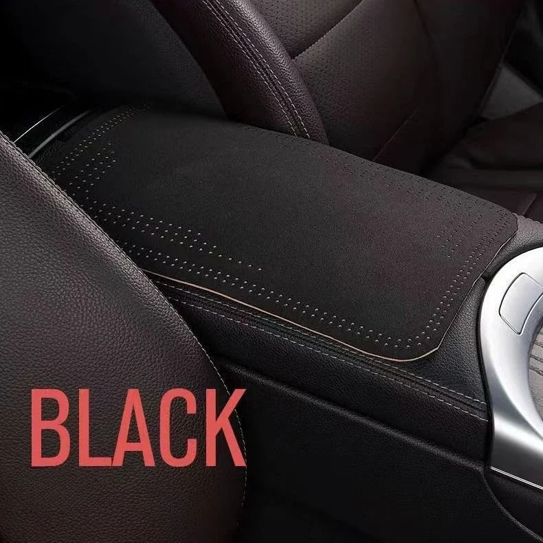 Universal Plush Car Armrest Cushion – Four-Season Center Console Cover, Soft Elbow Support Pad for Vehicle Interior - Delicate Leather