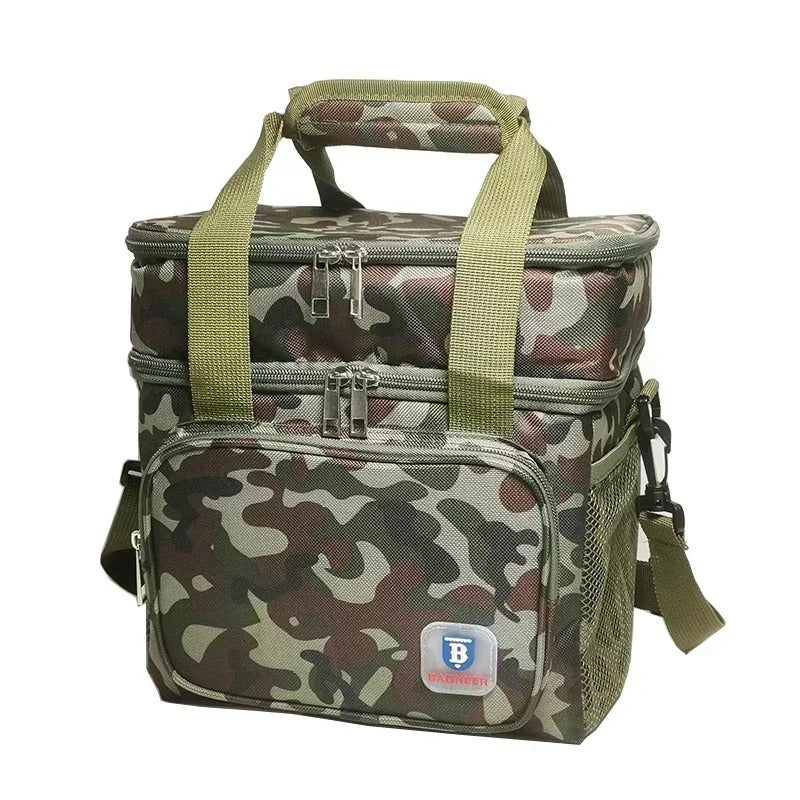 Outdoor Thermal Picnic Cooler Bags Portable Camping Lunch Bag Food Insulated Case - Delicate Leather