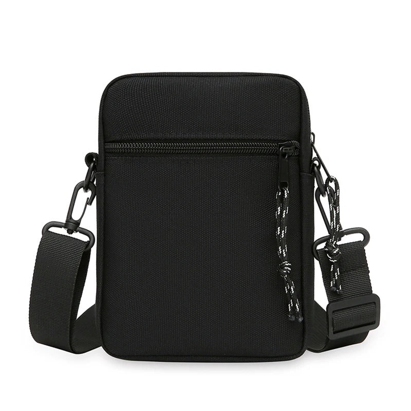 Simple Casual Mini Crossbody Bag Men's Nylon Small Shoulder Bag For Men Oxford Messenger Phone Side Sling Bag Husband Chest Pack - Delicate Leather