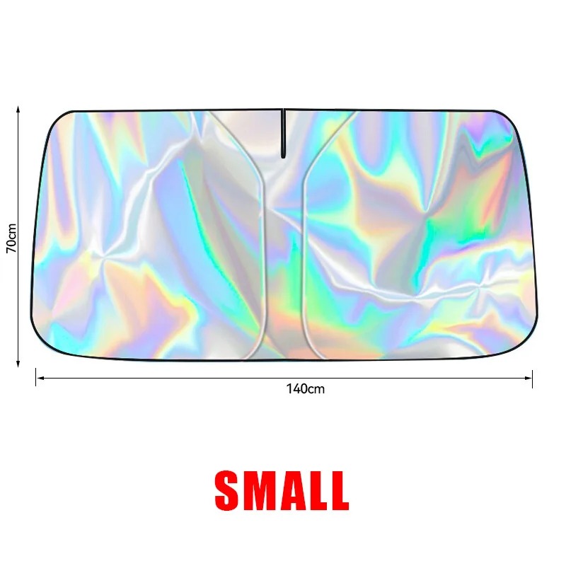 Front Windshield Sunshade – UV-Resistant Sun Visor Cover with Titanium Silver Coating - Delicate Leather