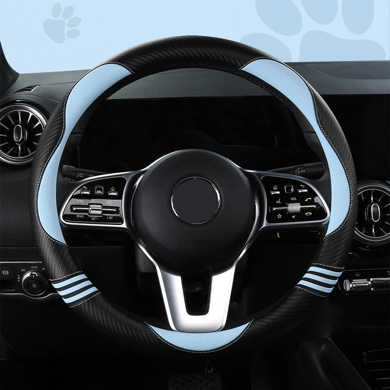 Premium Nappa Leather Steering Wheel Cover – Anti-Slip Universal Fit for Cars, SUVs, Vans, and Trucks - Delicate Leather