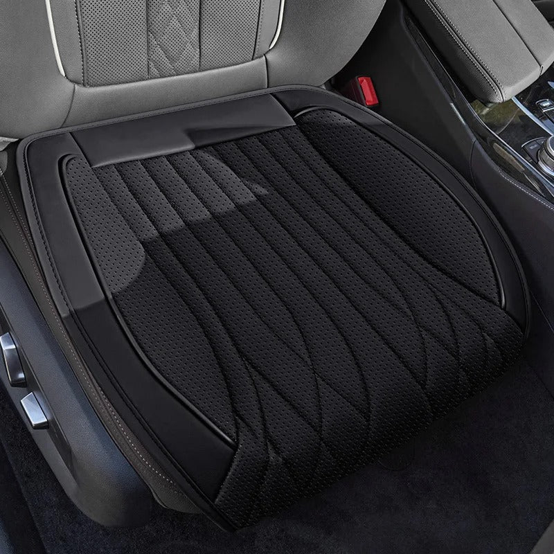 Universal Nappa Leather Front Car Seat Cushion – Breathable Wear-Resistant Seat Protector - Delicate Leather