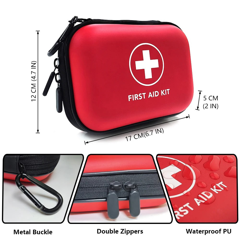 Empty Medical First Aid Storage Bag Small PU EVA Bag Case for Household Outdoor Travel Camping Equipment Medicine Survival - Delicate Leather