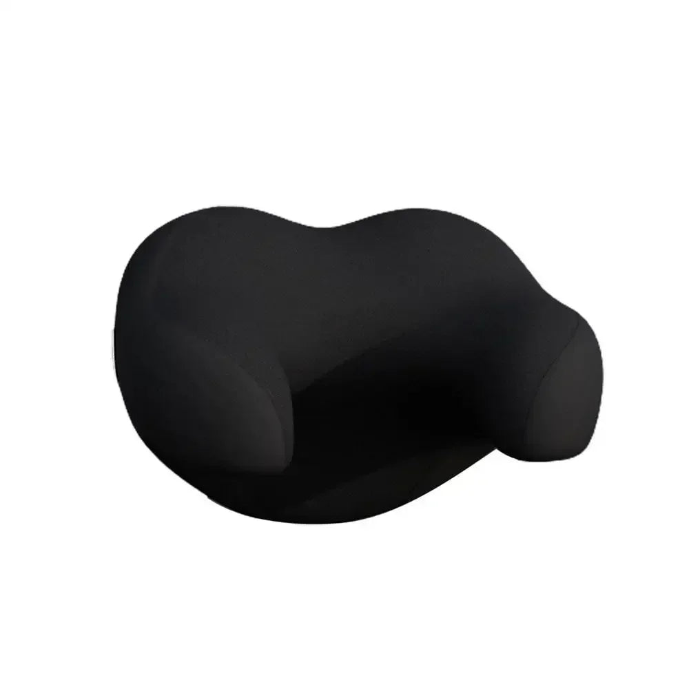 Car Headrest Pillow – Memory Foam Neck Support Cushion, Universal Fit Interior Auto Accessory - Delicate Leather