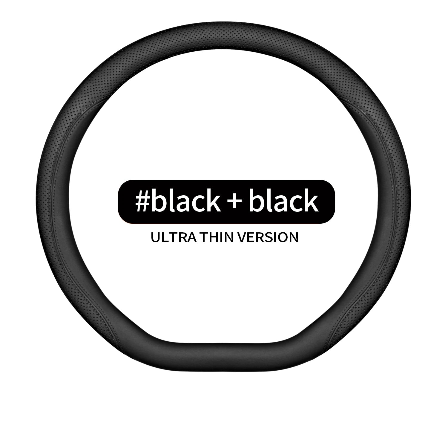 Universal Steering Wheel Cover – Nappa Rubber, No Inner Ring, Fit for 14.5–15 Inch Wheels - Delicate Leather