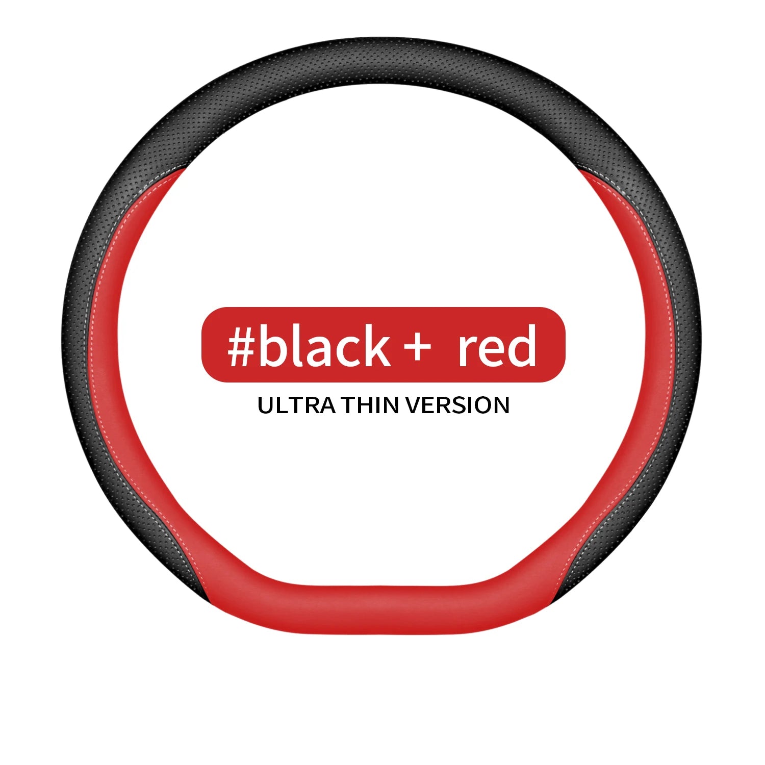 Universal Steering Wheel Cover – Nappa Rubber, No Inner Ring, Fit for 14.5–15 Inch Wheels - Delicate Leather