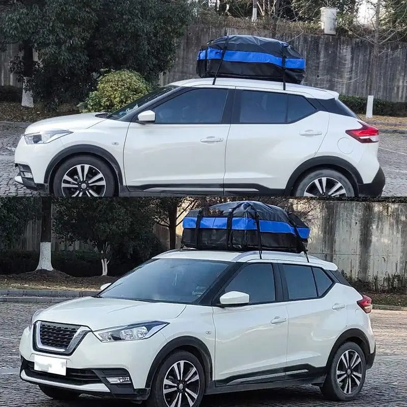 Roof Luggage Bag Rooftop Cargo Bag For Car Rooftop Cargo Carrier Bag 15 Cubic Feet Waterproof Car Roof Travel Bag For Vehicles - Delicate Leather