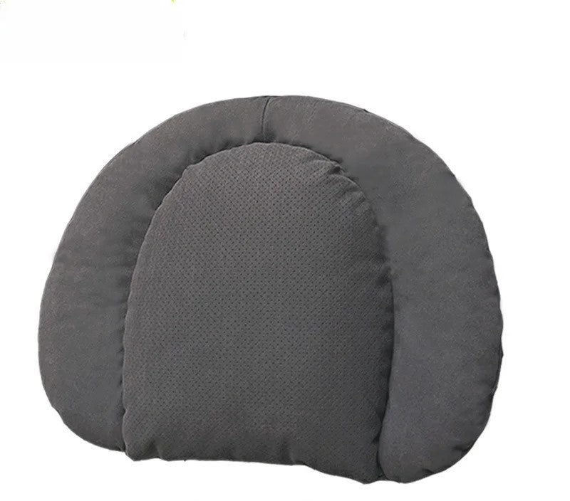 Suede Car Neck Pillow and Waist Cushion – Universal Soft Headrest & Lumbar Support for Comfortable Driving - Delicate Leather