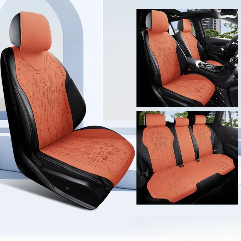 Luxury Suede Car Seat Covers – Universal Full Set Seat Protectors - Delicate Leather