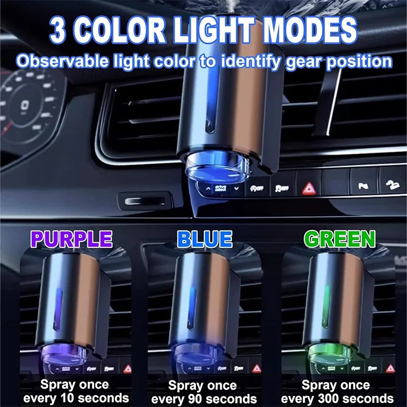 Car Air Freshener Diffuser Smart Car Diffuser with Three Essential Oils Adjustable Modes Intelligent Car Aroma Device - Delicate Leather