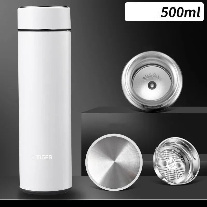 304 Stainless Steel Insulated Cup – Portable Tea & Water Bottle for Outdoor, Business & Car Use - Delicate Leather