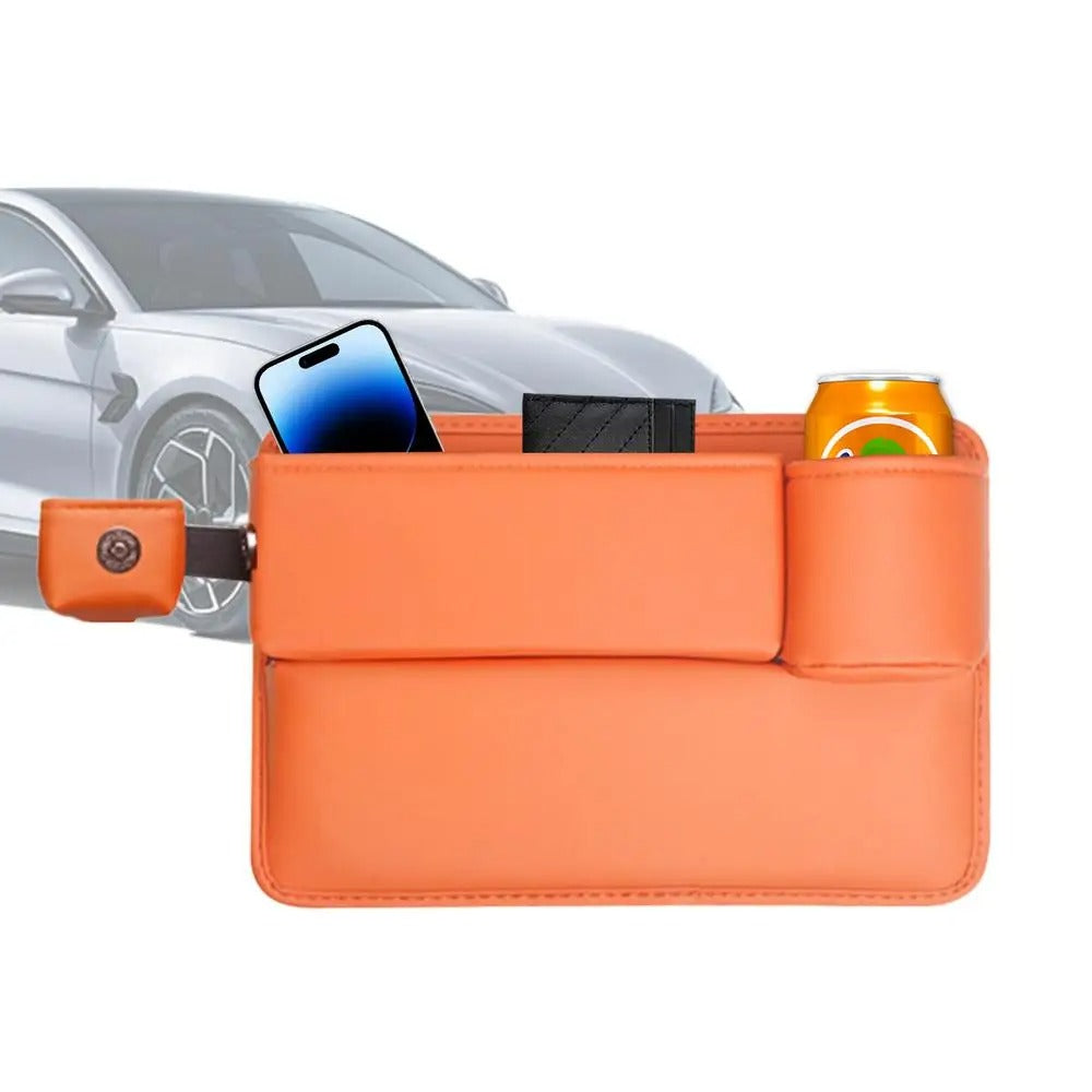 Car Seat Crevice Gaps Storage Box Seat Organizer Gap Slit Filler Holder for Wallet Phone Slit Pocket Car Storage Box - Delicate Leather