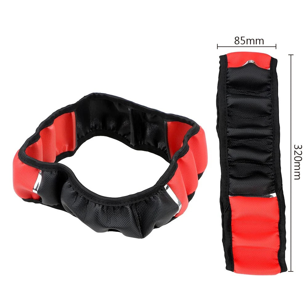 Universal Car Steering Wheel Cover Metal Strip Anti Slip Pattern Faux Leather Covers for 37 - 38cm Diameter Auto Steering Wheel, Car Steering Wheel Cover, Car Accessories 17 - Delicate Leather