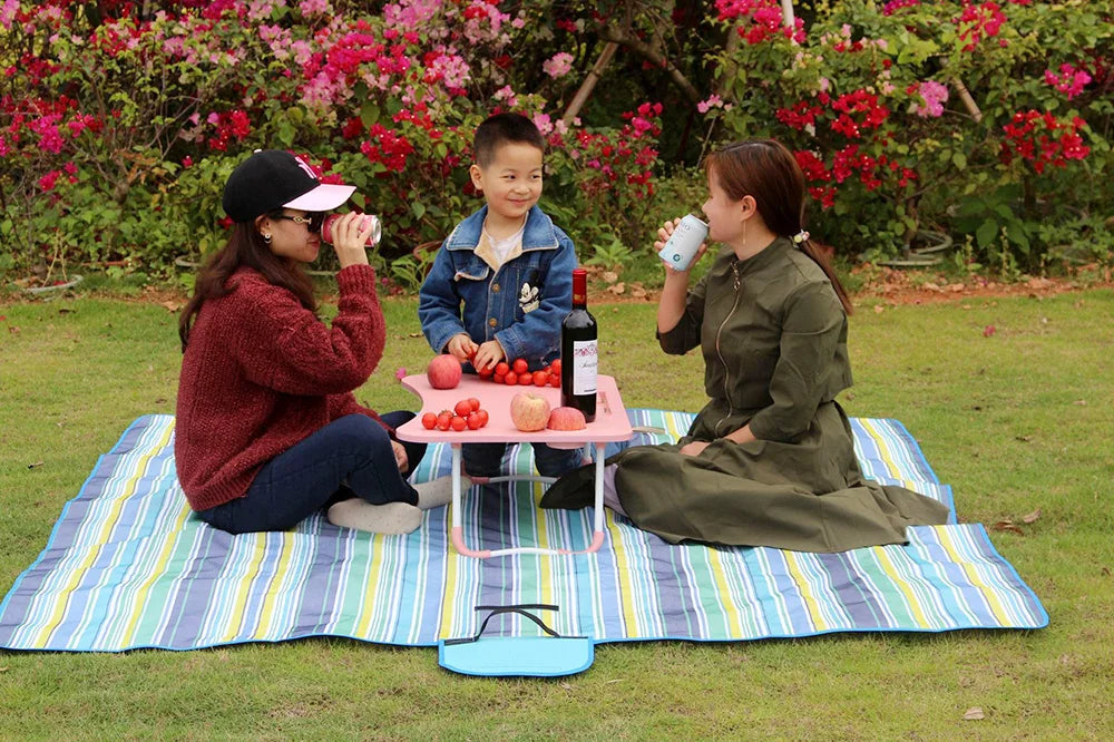 Outdoor Portable Picnic Blanket Waterproof Beach Cushion Mat for Baby Sleeping, Moistureproof Plaid Multiplayer Camping Mat