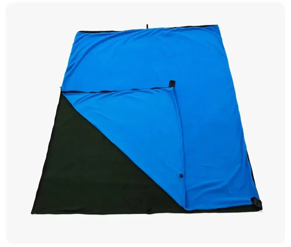 Portable Ultra-Light Fleece Sleeping Bag Polar Travel Sheets for Adults, Ideal for Outdoor Camping. Provides Warmth and Comfort as a Sleeping Bag Liner - Delicate Leather